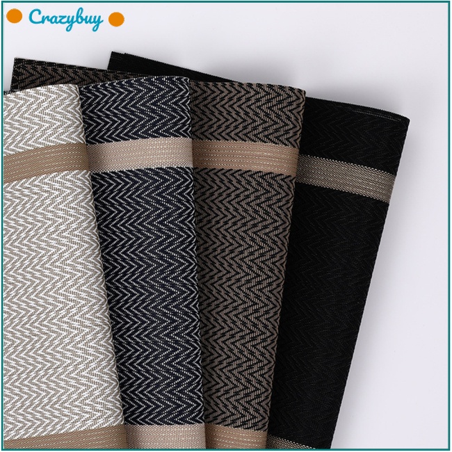 Cr Tấm Lót Bàn Ăn Cách Nhiệt Họa Tiết Kẻ Sọc Đơn Giản Phong Cách Châu Âu