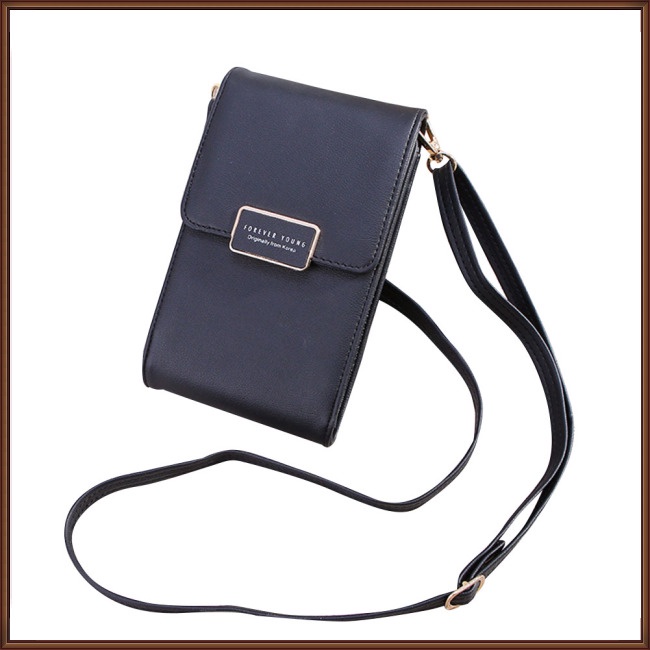 Túi Đeo Vai Bằng Da Màu Trơn Đơn Giản Thời Trang Cho Nữ