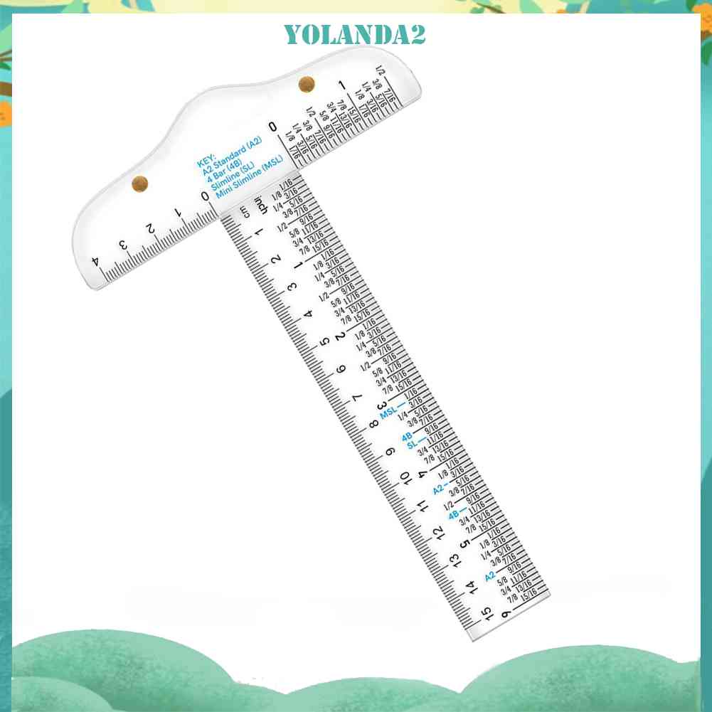 Thước Đo Hình Chữ T 6 Inch Bằng Acrylic Cao Cấp