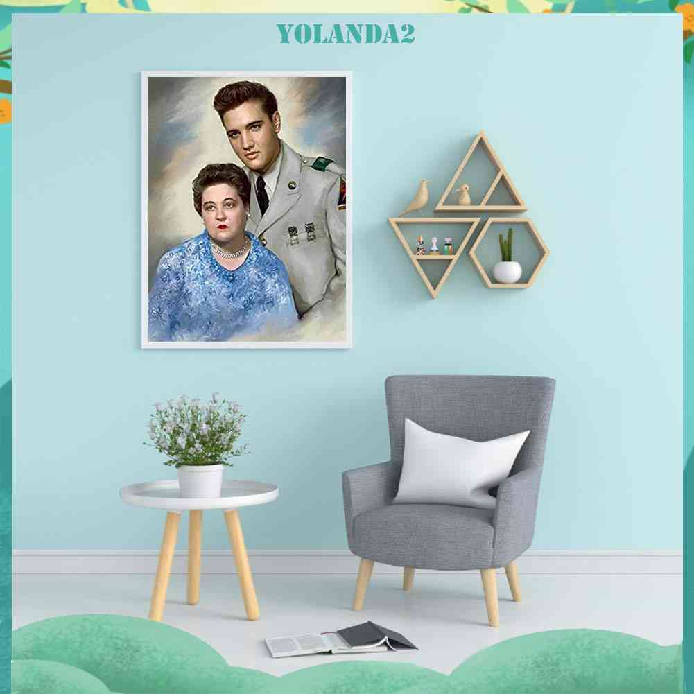 Bộ Tranh Đính Đá 5D Toàn Diện Họa Tiết Elvis Presley Độc Đáo DIY Dùng Trang Trí Nhà Cửa