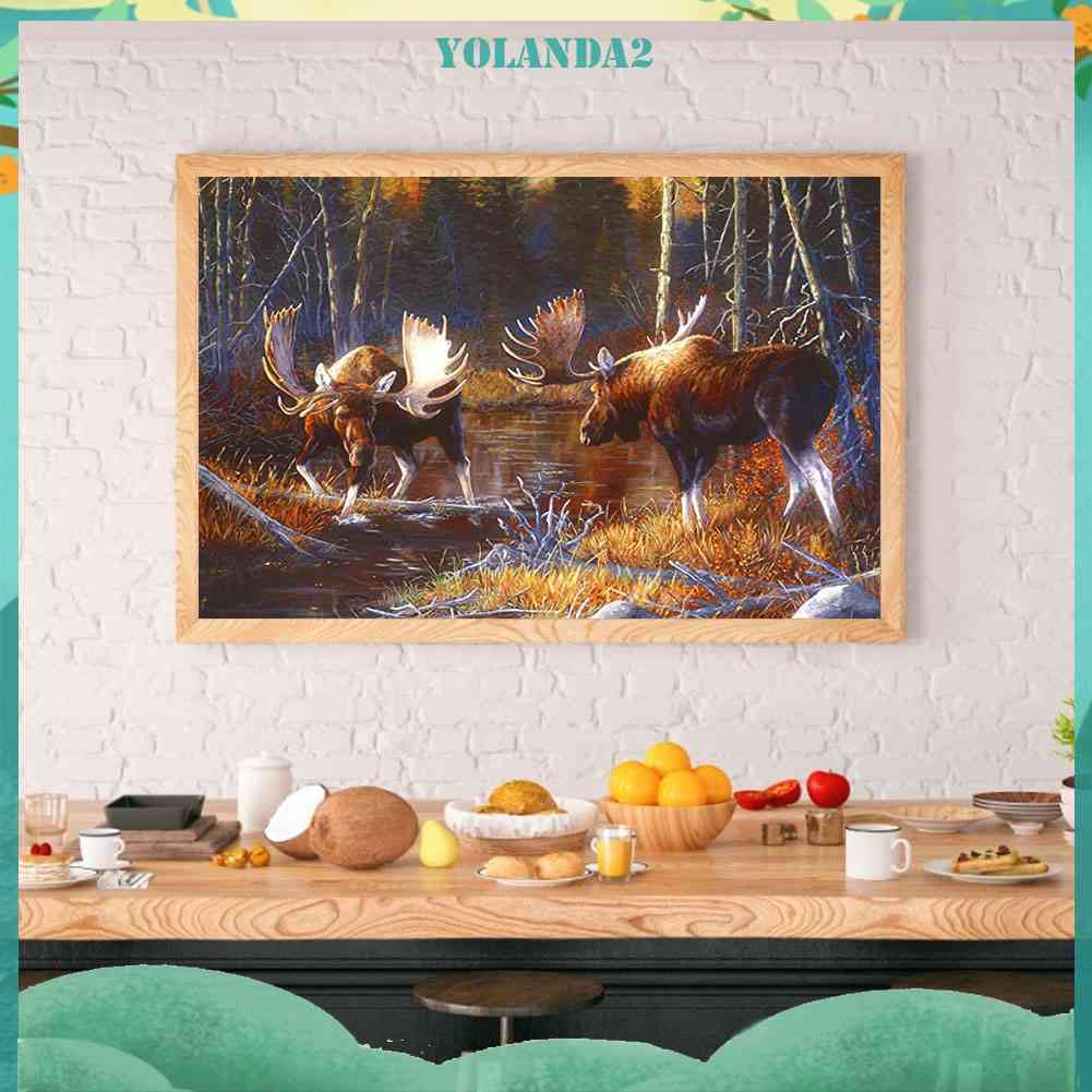 Tranh Đính Đá Kim Cương Toàn Bộ 5D DIY Hình Vẽ Tê Giác