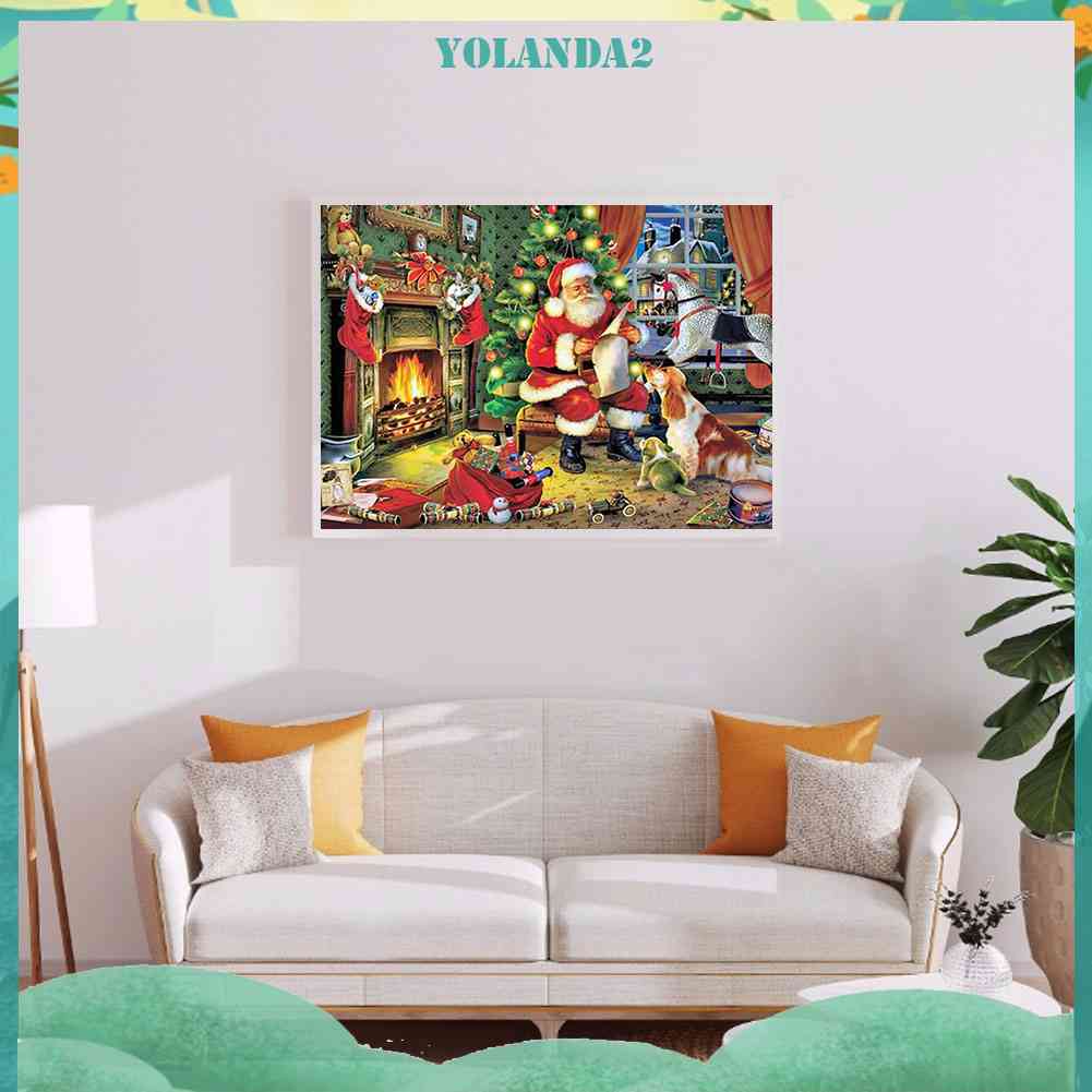 Tranh Đính Đá Kim Cương Toàn Bộ Hình Chủ Đề Giáng Sinh