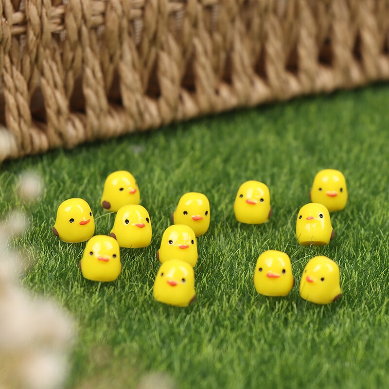 Mô Hình Tiểu Cảnh "Gà con Mini" Trang Trí Sen Đá, Sân Vườn/ Chậu Cây, DYI, Terrarium