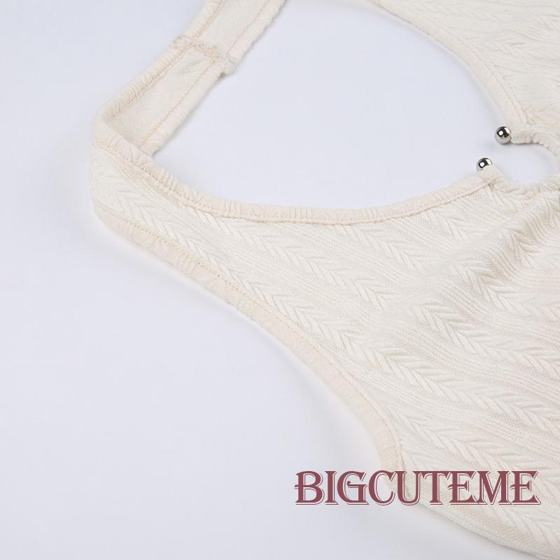 Đầm Ngắn Không Tay Hở Lưng Màu Trắng Thời Trang Mùa Hè Cho Nữ