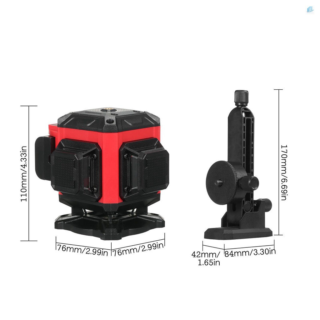 Thước Đo Bằng Laser 3X3600 (s2mwvn) 12 Cấp Độ Tự Điều Chỉnh 3x360° Mức Laser Xanh Lá Cây Với 2 Pin Sạc Lithium / Gắn Tường / Gắn / Điều Khiển Từ Xa Trong Nhà / Ngoài Trời