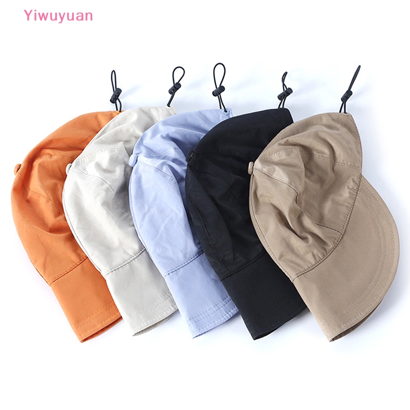 < Yiwuyuan > Mũ Ngư Dân Vành Rộng Chống Nắng Mùa Hè Nhanh Khô Có Dây Rút Điều Chỉnh Được Nhỏ Gọn Mới