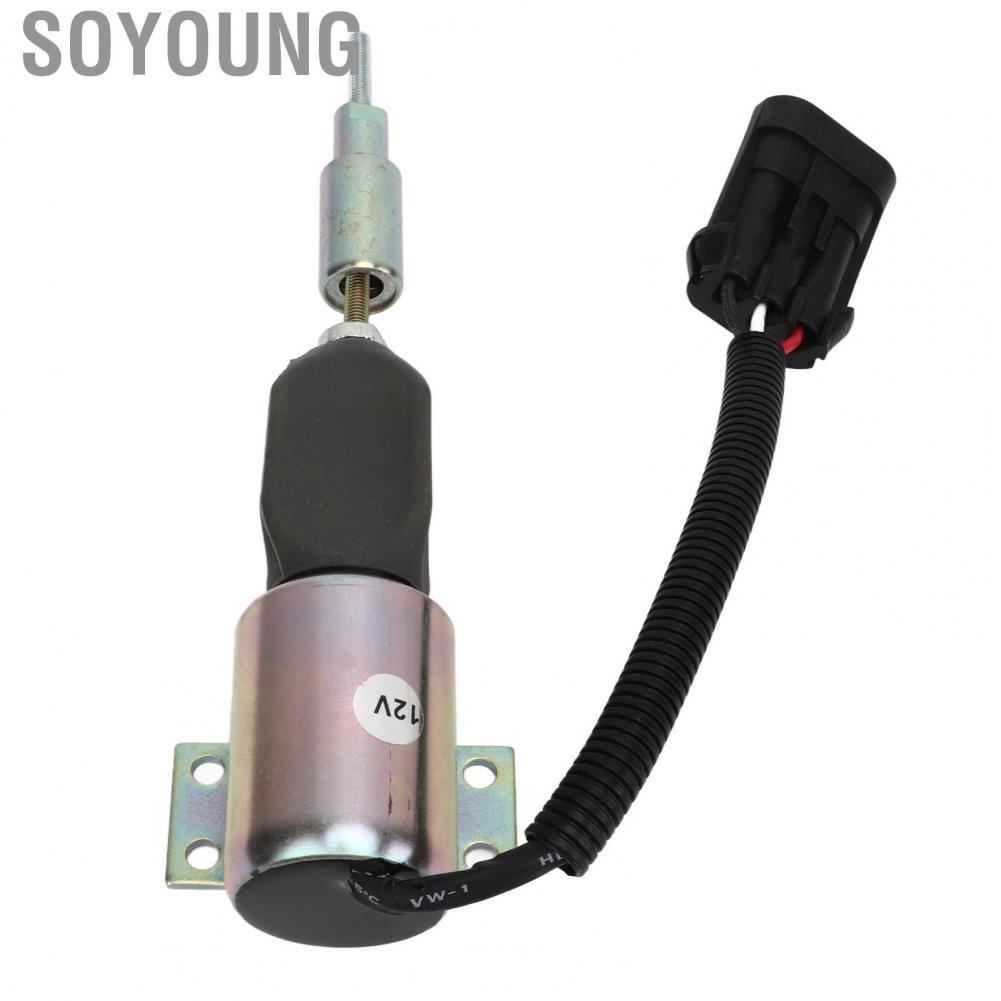 Soyoung Fuel Stop Solenoid  Shut Off Stable Efficient DC 12V Standard Size 1751ES 12E6UC4B1S5 for Replacement