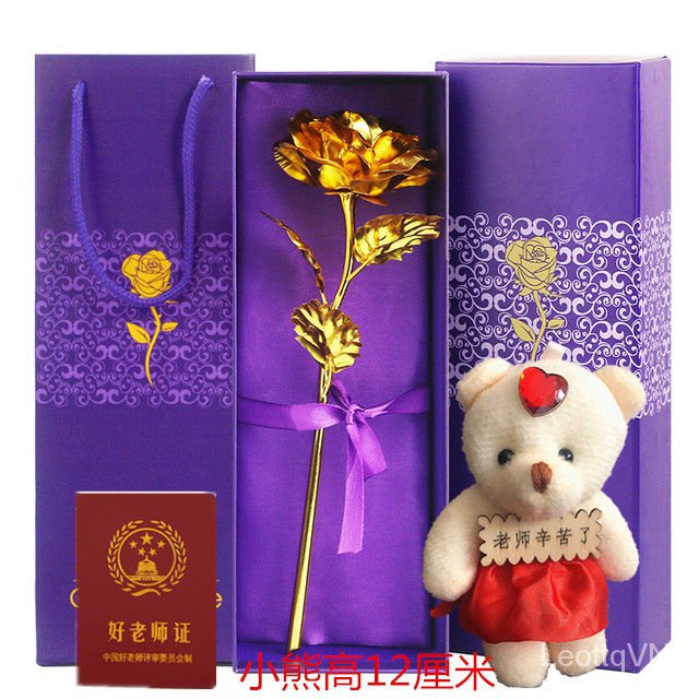 Bó Hoa Hồng Mạ Vàng Làm Quà Tặng Sinh Nhật 520 Ngày Lễ Tình Nhân Ý Nghĩa 6P