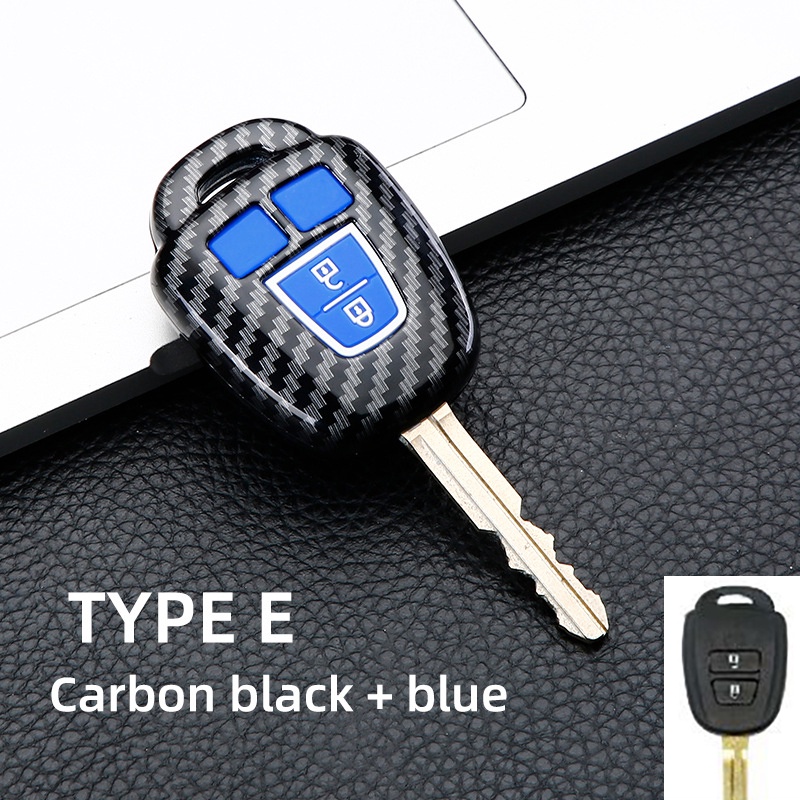 1 Vỏ Bọc Chìa Khóa Điều Khiển Từ Xa Thông Minh Bằng Sợi Carbon ABS Cho Toyota Corolla Camry RAV4 Vios 2023 Highlander