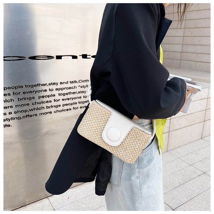 Túi Xách Đeo Vai Hình Vuông Cỡ Nhỏ Thiết Kế Đơn Giản Thời Trang Mùa Hè Xinh Xắn Cho Nữ