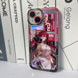 Honkai: Star Rail Himeko  Ốp Điện Thoại Silicon Trong Suốt Màu Laser Họa Tiết Đường Ray Cho iPhone 14 13 12 11 pro promax x xs xsmax xr 7 8 plus