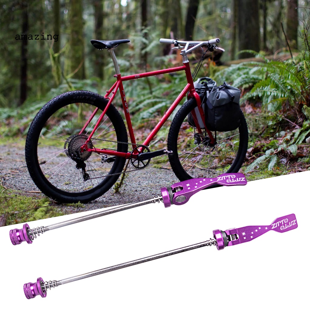 1 Cặp Trục Xe Đạp Tháo Lắp Nhanh Bằng Hợp Kim Nhôm Màu Sáng