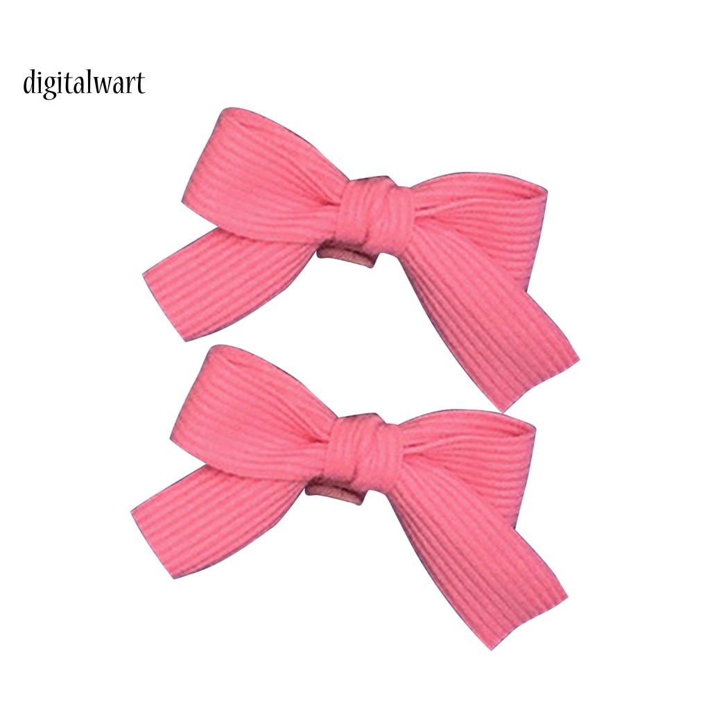 Kỹ Thuật Số| Set 2 Dây Cột Tóc Co Giãn Đính Nơ Dệt Kim Cho Nữ