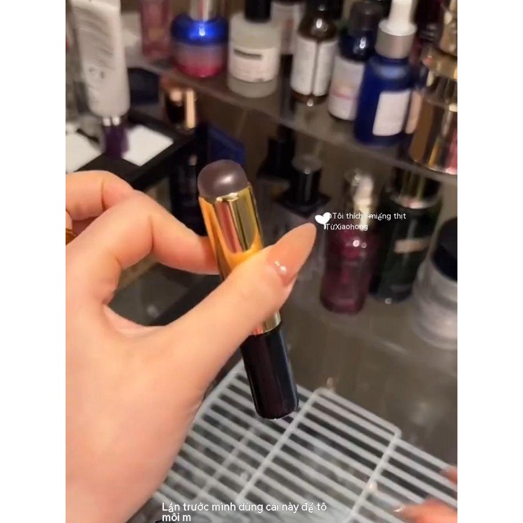 Bàn chải silicon đầu tròn Bàn chải môi cầm tay Bàn chải tàng hình son dưỡng môi