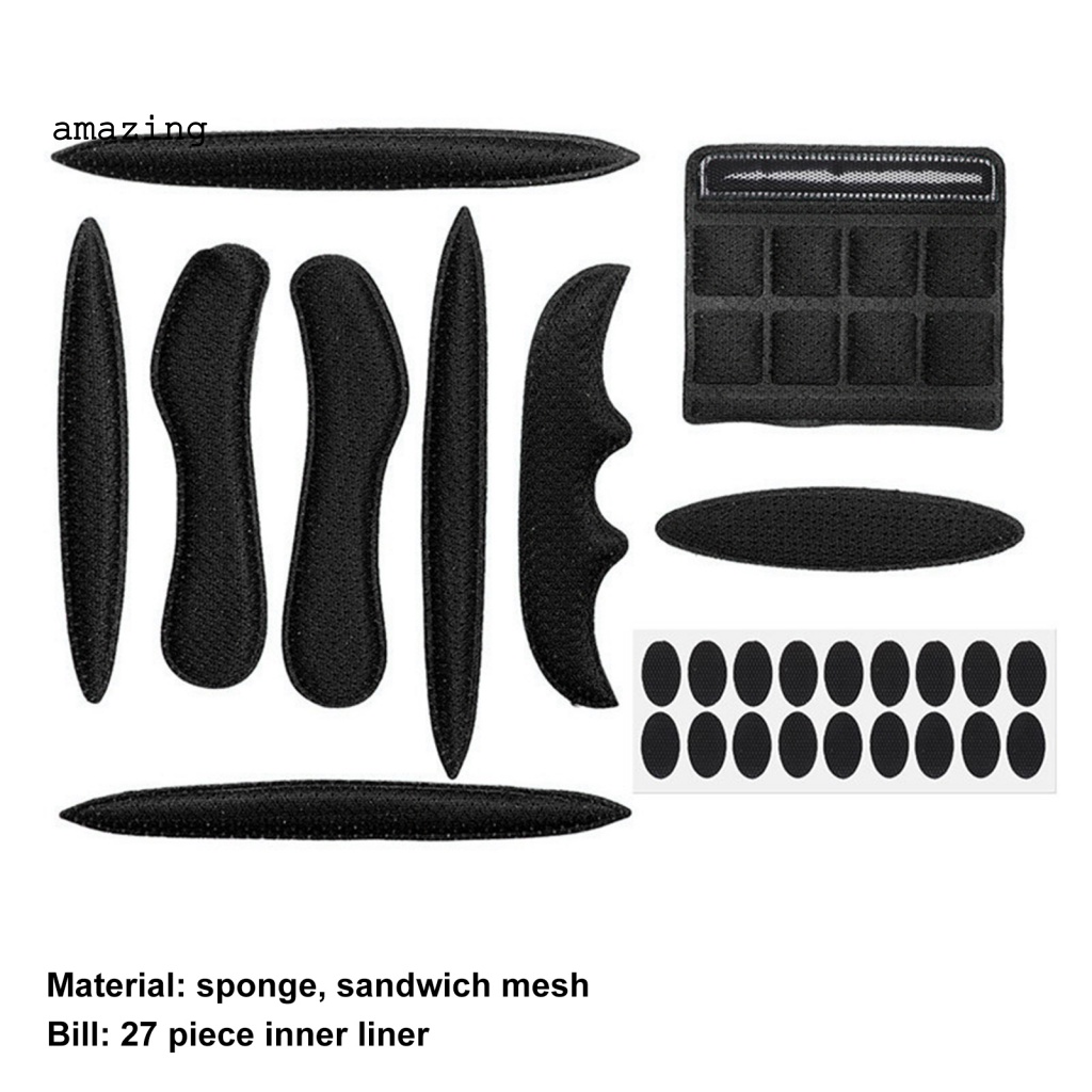 Set 27 Tấm Lót Mũ Bảo Hiểm Xe Máy Hấp Thụ Sốc Dễ Sử Dụng