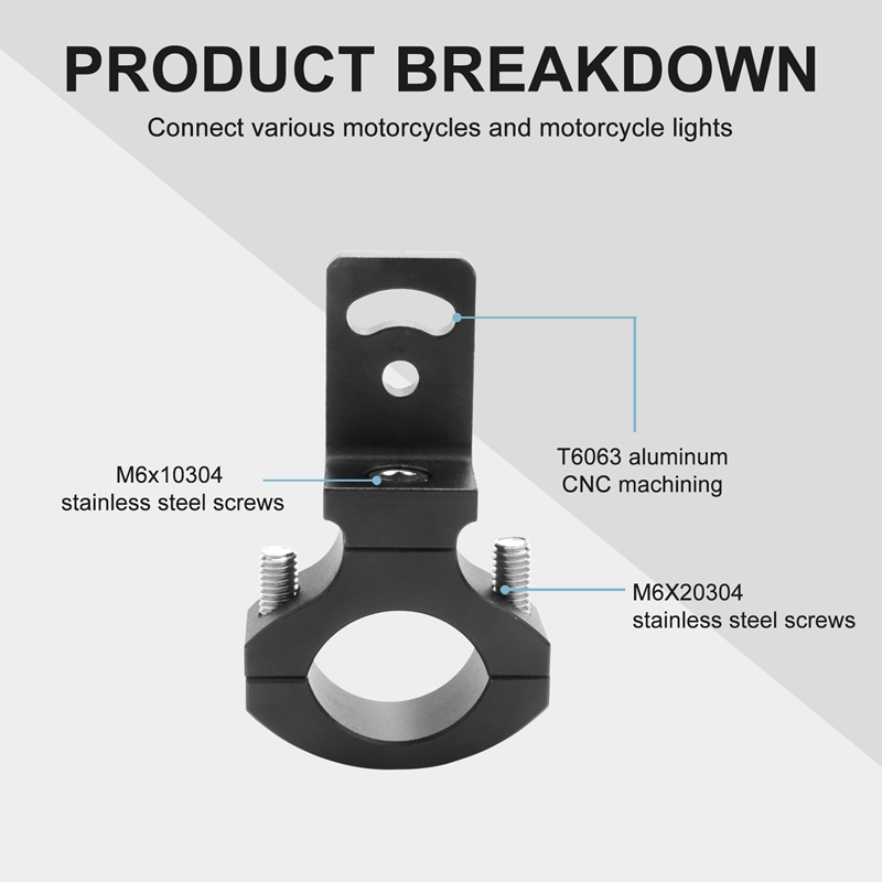 Giá Đỡ Đèn Pha 22mm 25mm 7 / 8Inch Cho Cafer Racer Chopper TG82