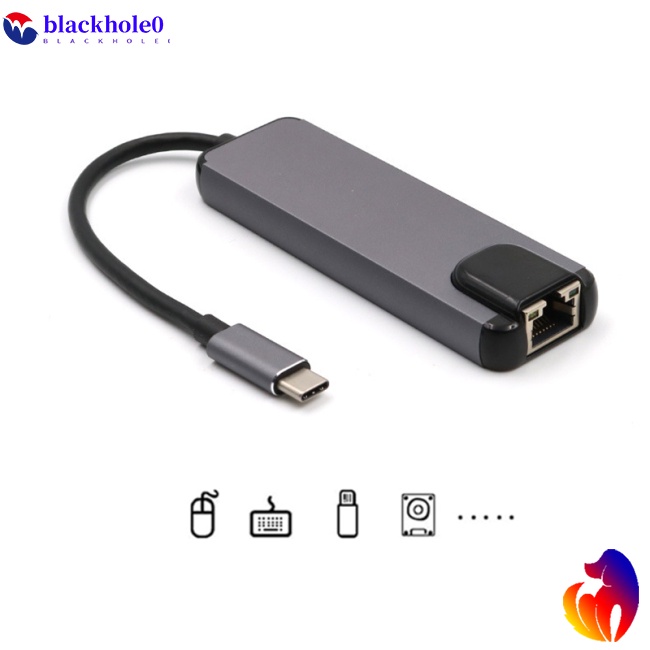 Bộ Chia Cổng Sạc Usb 3.0 Type c Sang Rj45 HD-MI 4k Thunderbolt 3 Usb-c Chất Lượng Cao