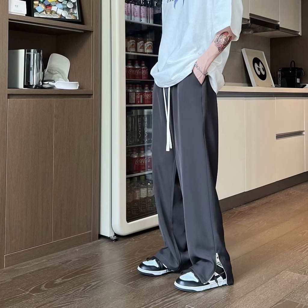 Quần ống rộng Màu Trơn Thời Trang Mùa Hè Mới 2023 Cho Nam
