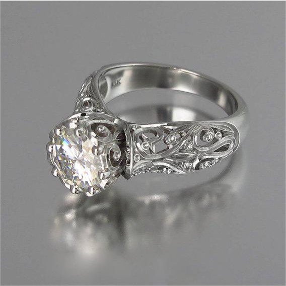 Nhẫn Mạ Vàng Trắng 18K Đính Đá Sang Trọng