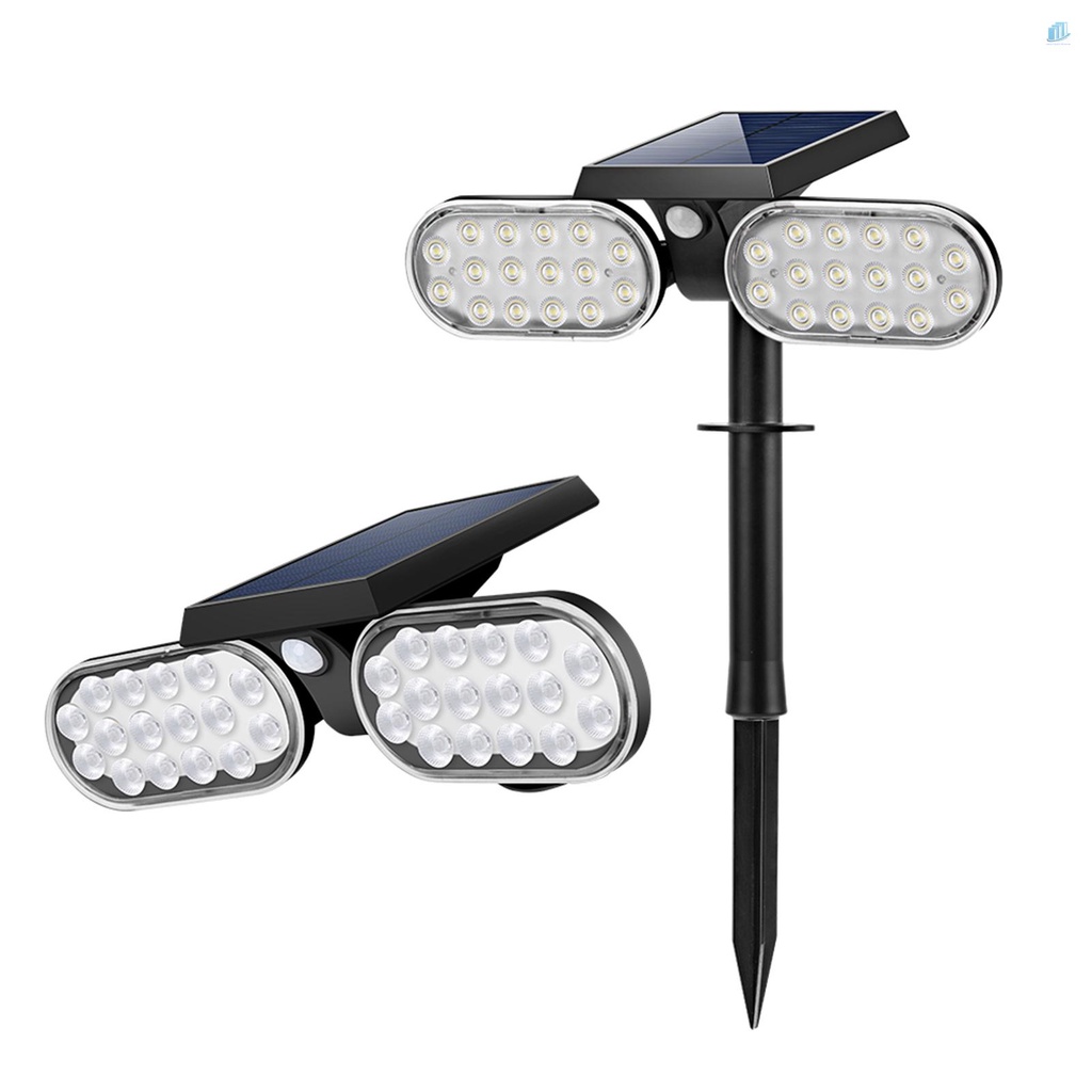 Đèn LED Chiếu Sáng Sân Vườn Hai Đầu Sử Dụng Năng Lượng Mặt Trời 32 LED IP65 Chống Thấm Nước IP65 2