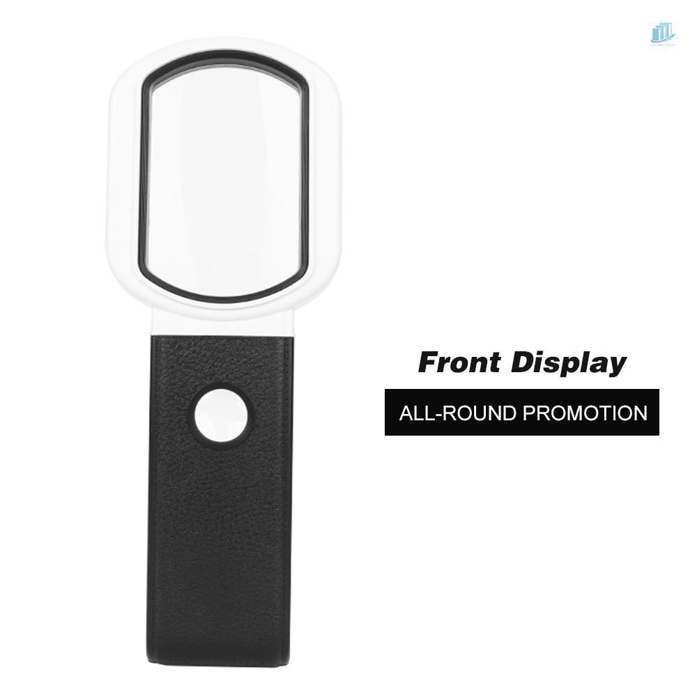 Kính Lúp Cầm Tay 10X / 25X Có Thể Gập Lại Đa Năng Kèm 6 Đèn LED 2 Tia UV