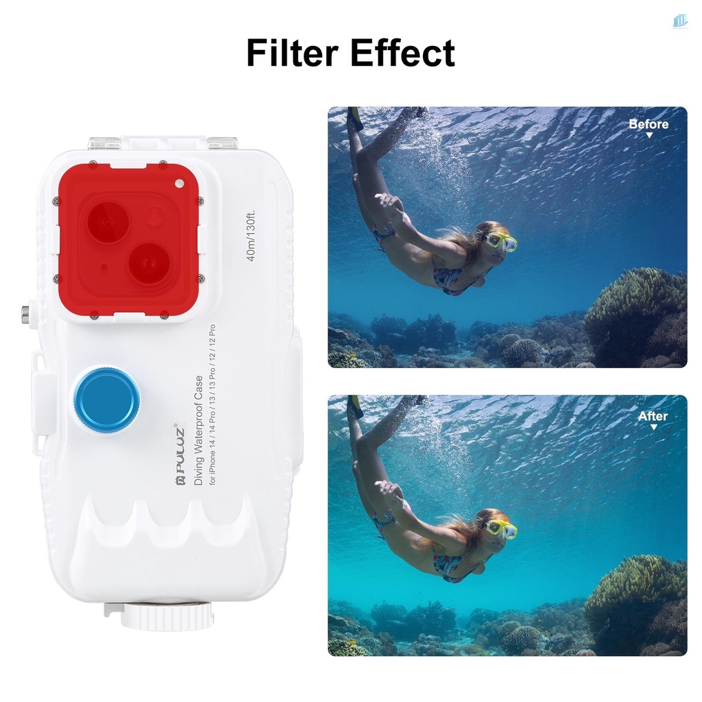 Ốp Điện Thoại + Vải + Bộ Lọc Màu Đỏ Chống Thấm Nước Cho smartwatchinone PULUZ 40M / 131ft 40M / 131ft