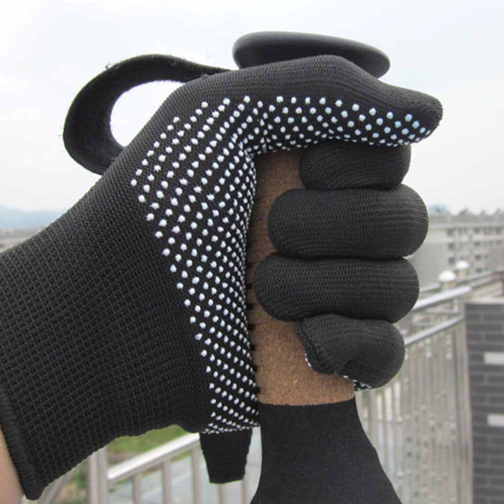 Temperature Heat Resistant BBQ Gloves Cotton Silicone Non-Slip Hair Styling
