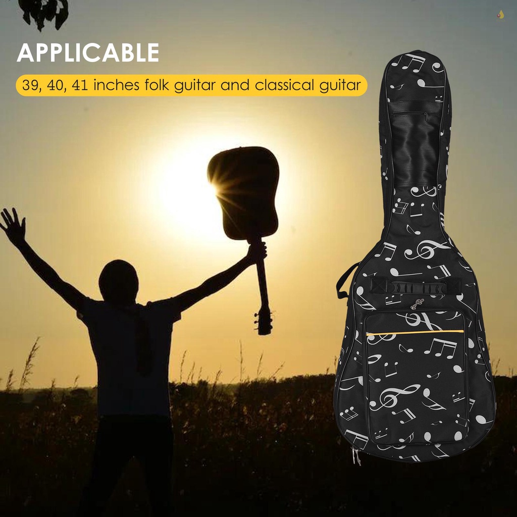 Túi Đựng Đàn Guitar 41-inch Bằng Vải Oxford Dày Dặn Có Đệm Cotton Và Dây Đeo Vai Tùy Chỉnh Tiện Dụng