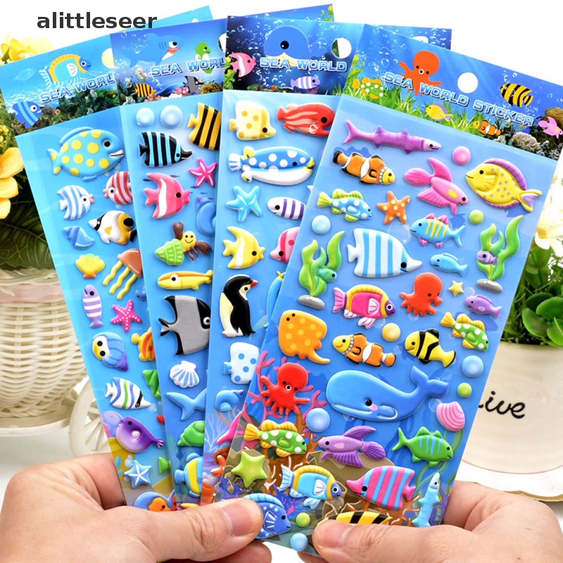 Sticker Dán Trang Trí Nhật Ký Hình Cá Mập Và Cá Mập