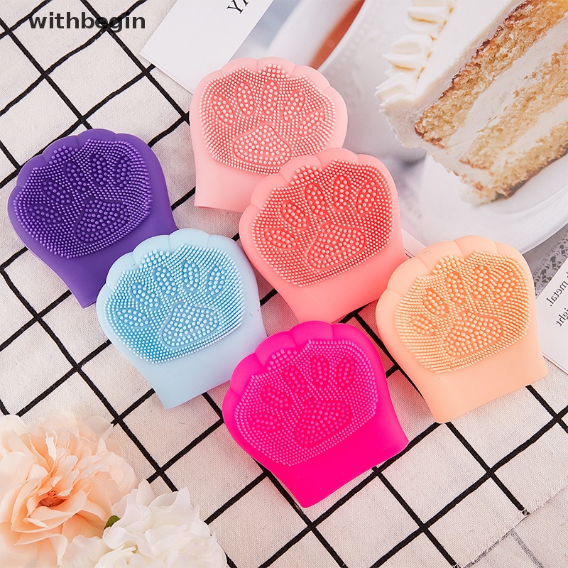 Cọ Rửa Mặt Silicone Làm Sạch Lỗ Chân Lông Thiết Kế Hình Mèo Dễ Thương