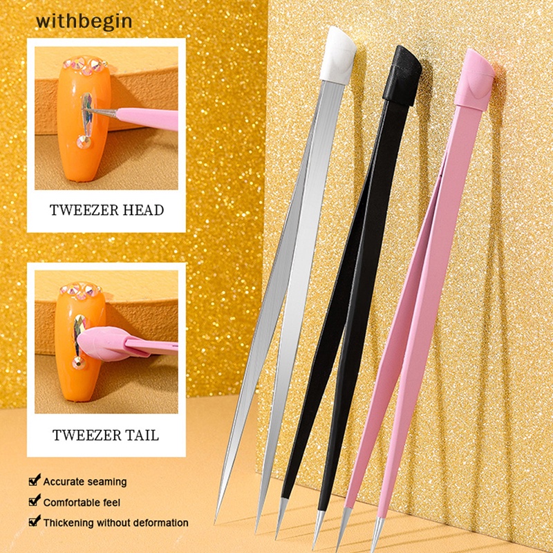 Nhíp Đầu Silicone Nhấn Gắp Đá 3D Trang Trí Móng Tay Nghệ Thuật