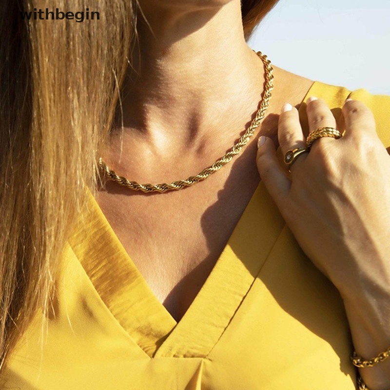 Vòng cổ Choker Bằng Thép Không Gỉ 316L Không Thấm Nước 3 / 4MM