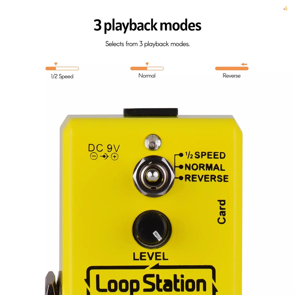 Bàn Đạp Hiệu Ứng Vòng Lặp Hoạt Hình Mini 10 Phút 3 Chế Độ Làm Việc True Bypass Bằng Kim Loại Với Thẻ Nhớ 1GB