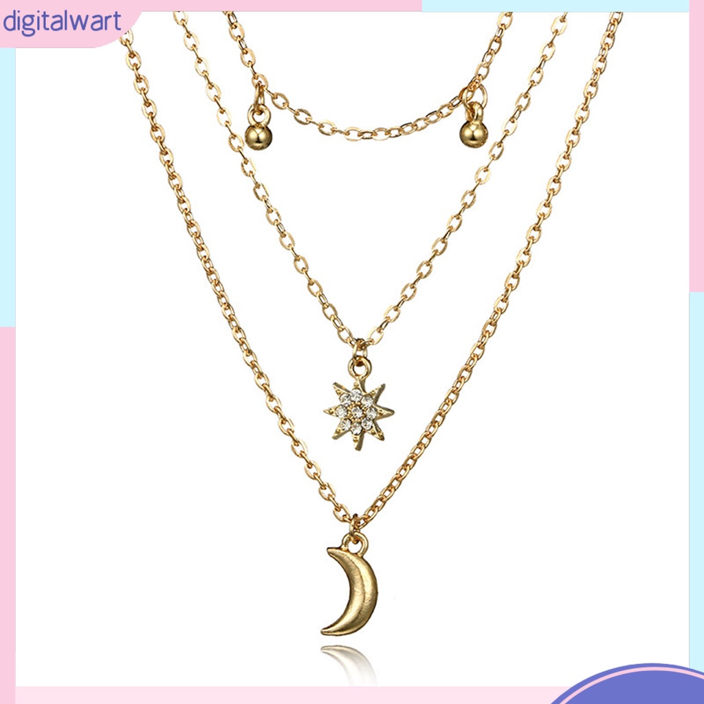 Vòng cổ Nhiều Lớp Đính Đá Và Ngôi Sao Thời Trang Dành Cho Nữ