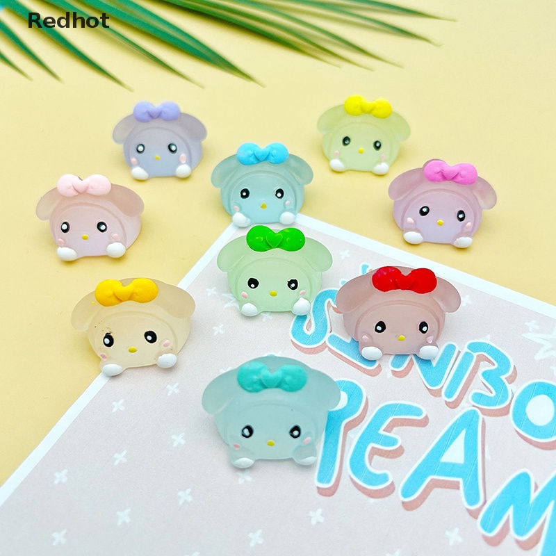 &lt; Redhot &gt; Bộ 2 Tượng Trang Trí Dạ Quang Mini Bằng Nhựa Resin Dễ Thương