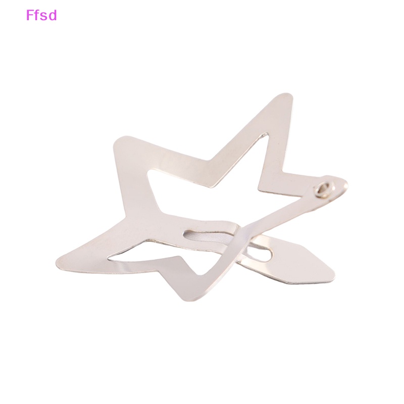 Set 4 Kẹp Tóc BB Hình Ngôi Sao Màu Bạc Đơn Giản Cho Nữ