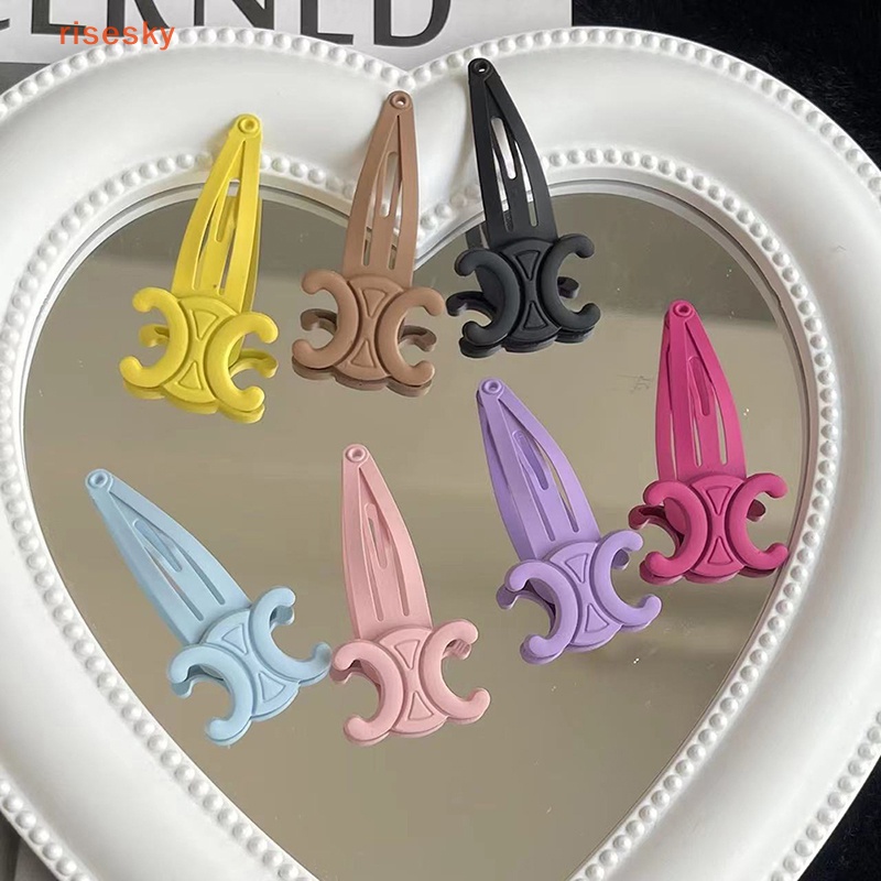 Kẹp Tóc Kim Loại Màu Vàng Thời Trang Hàn Quốc 8cm Cho Nữ