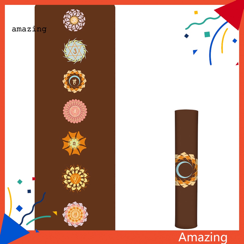 Thảm Tập Yoga / Pilates / Tập Gym Bằng Da Lộn TPE Chống Trượt In Họa Tiết Thời Trang