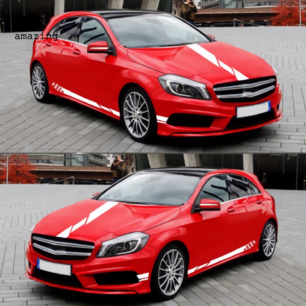 Set 5 Miếng Dán PVC Dài Kẻ Sọc Chống Nước Cho Gương Chiếu Hậu Xe Hơi