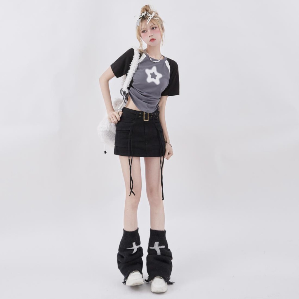 Áo Thun Ngắn Tay Cổ Tròn Dáng Ôm In Họa Tiết Thời Trang Mùa Hè Dành Cho Nữ