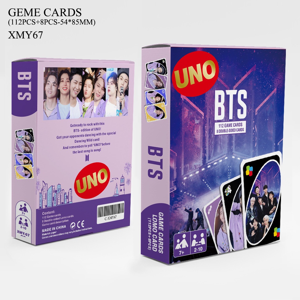 2023 UNO BTS Blackipink BORN PINK StrayKids Enhypen GOT7 Album Card Game Desk Game