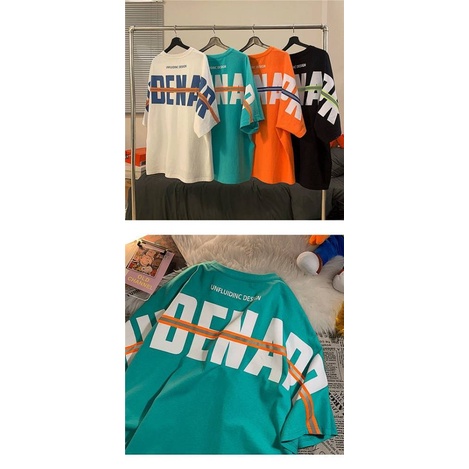 Student Online Red Hong Kong Style Personal Leisure Short-Sleeved T-shirt Men's Summer Loose Large Size Slimming Fashion Short-Sleeved Shirt Ins P0WC