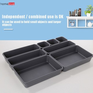 Hộp sắp xếp khay ngăn kéo bằng nhựa hộp đựng đũa muỗng dao kéo văn phòng gia đình hộp đựng đồ bàn tủ quần áo khay sắp xếp ngăn kéo homelove