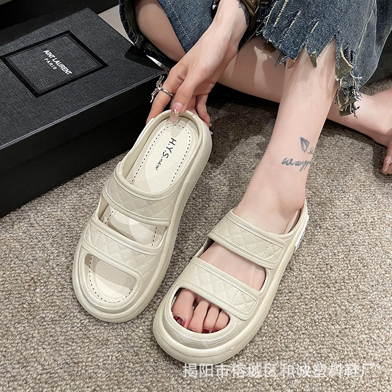 ISAHINI dép nữ dép bánh mì dép nữ dép đi trong nhà đế mềm chống trượt 19Z23050618