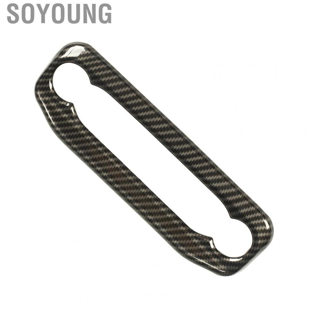 Soyoung Center Console Interior Trim  Sturdy Carbon Fiber Style Exquisite Appearance Luxurious Design Button Frame Panel Cover for Car