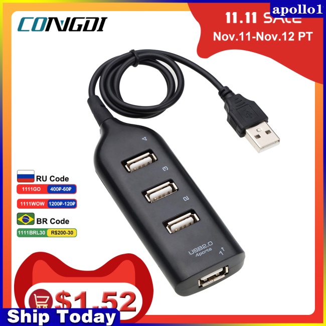 Bộ Chia 4 Cổng Usb Tốc Độ Cao Cho Pc Laptop Notebook