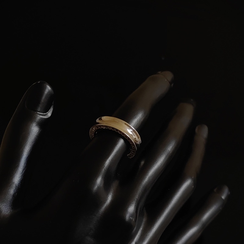 Nhẫn Hở Dát Khảm Không Đồng Đều Phiên Bản Hàn Quốc niche Thiết Kế Mới Nâng Cao Sang Trọng ins Cho Nữ