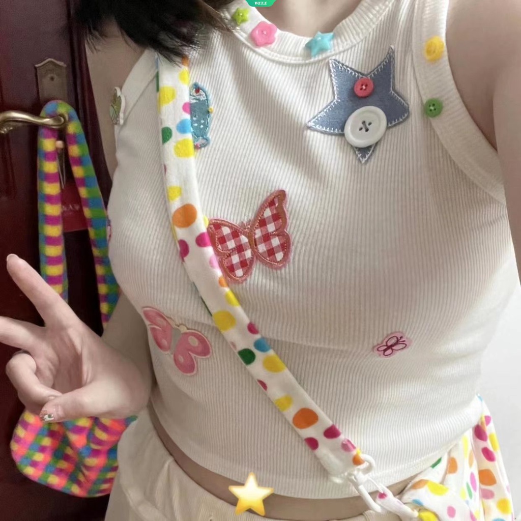 Áo Thun Ngắn Dáng Ôm In Họa Tiết Bươm Bướm Thời Trang Mùa Hè 2023 Cho Nữ