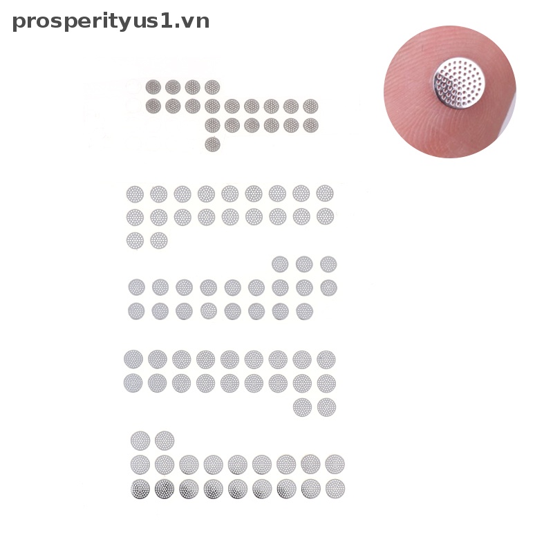 Set 1 [prosperityus1] Set 20 Lưới Lọc Tai Nghe Nhét Tai Chống Bụi Bằng Thép Có Keo Dán 4.0-5.0mm [VN]