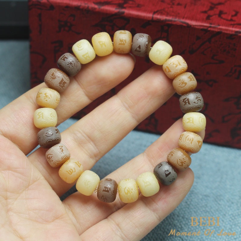 Vòng Tay Chuỗi Hạt Bồ Đề Màu Gradient Thời Tiết Sáu Tục Ngữ Bodhi Cho Nam Và Nữ